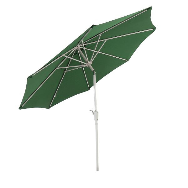 Mendler parasol N19, tuinparasol, Ø 3m kantelbaar polyester/aluminium 5kg, groen, 17246