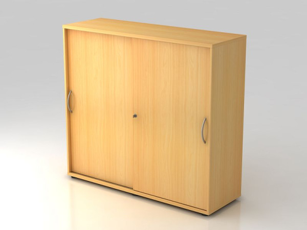 Hammerbacher schuifdeurkast 3OH 120cm gebogen handgreep beuken/beuken, 120x40x110 cm (BxDxH), V1753S/6/6/BM
