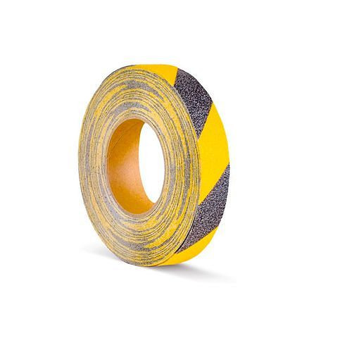 Moravia antislipbekleding, Basic, zwart/geel, rol 25 mm x 18,3 m, 264430