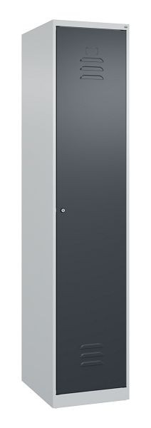 C+P luierkluis Classic PLUS met middenwand, 1850x400x500mm, 7035/7016, cilinderslot, 080000-12F S10012
