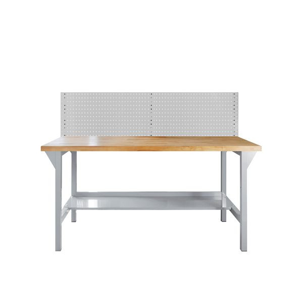 ADB werkbank met geperforeerde wand 1500 RAL 7035, 41965