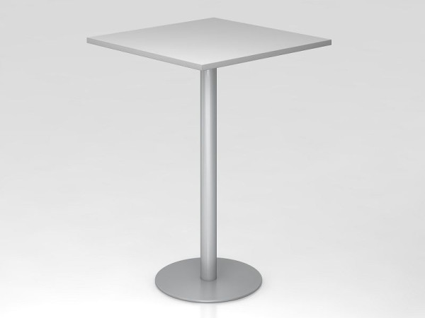 Hammerbacher bartafel 80x80cm grijs/zilver, frame: zilver, VSTH88/5/S