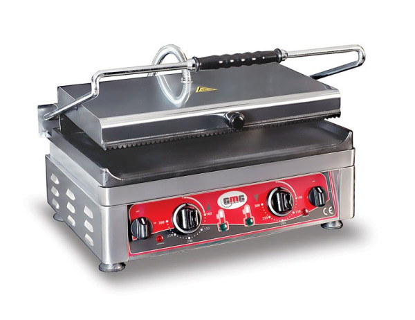 GMG contactgrill - gegroefd boven / glad onder, grilloppervlak: 45 x 27 cm, aparte temperatuurregeling voor boven- en onderwarmte, KG2745GDT