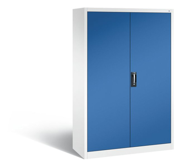 C+P archief-/garderobekast Acurado, H1950xB1200xD500mm, kleur: verkeerswit / gentiaanblauw, verzonken handgreep, 9480-30 S10046