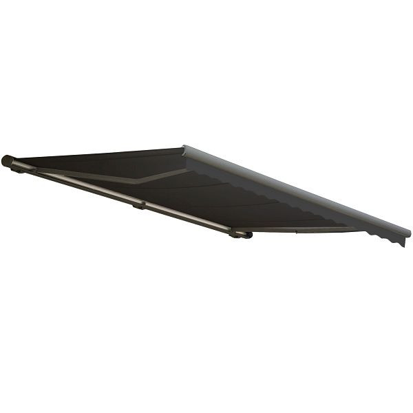 Mendler elektrische cassetteluifel T123, volledige cassette volant 4,5x3m, polyester antraciet, grijs, 58250+34295+58309+62482