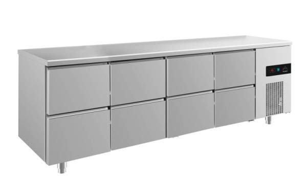 A&S Polarny koeltafel -2 tot +8°C met 4x twee laden, 2330 x 700 x 850 mm, KT4ZZZZ