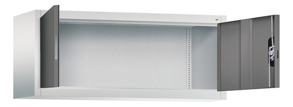 C+P bovenkast Acurado, H500xB1200xD400mm, kleur: lichtgrijs / vulkaangrijs, verzonken handgreep, 9464-000 S10136