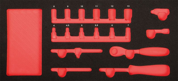 Projahn ProForm inzet leeg voor 1/4"Xi-on doppen, 5999-51E