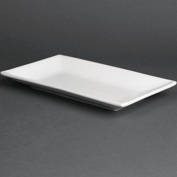 Olympia whiteware rechthoekige serveerborden 25 x 15cm, VE: 4 stuks, CC894