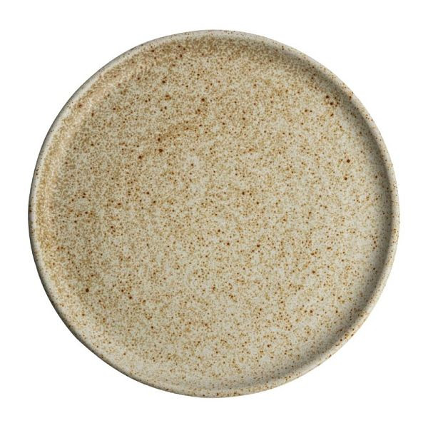 Olympia canvas rond bord met smalle rand tarwe 26.5cm, VE: 6 stuks, FA338