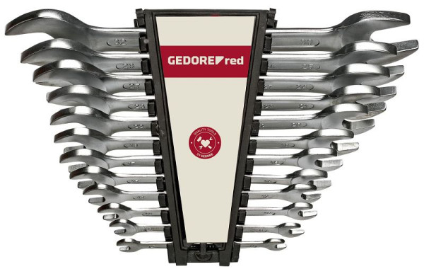 GEDORE rode dubbele steeksleutelset, lang SW6-32mm, 12-delig, 3300960