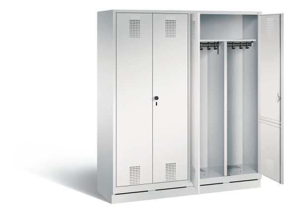 C+P zwart wit kastje Evolo, H1800xB1590xD500mm, kleur: lichtgrijs, 48022-42 S10006