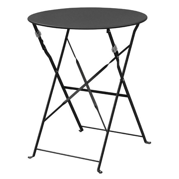 Bolero ronde opklapbare terrastafel staal zwart 60cm, GH558