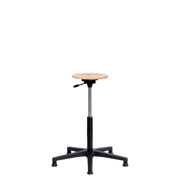 SOFAME werkkruk NATUR met glijders, zithoogte 52-78 cm, polyamide onderstel, W050010016