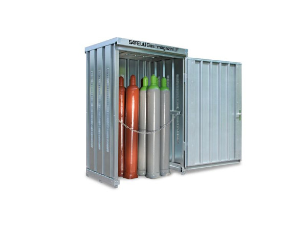 SÄBU SAFE gasmagazijn 114 LIF, verzinkt, gemonteerd, zonder voet, 1.420 x 1.080 x 2.250 mm