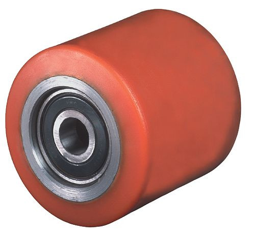 BS Rollen polyurethaan wiel, wielbreedte 90 mm, wiel-Ø 82 mm, draagvermogen 900 kg, loopvlak polyurethaan gegoten, wiellichaam staal, kogellagers, C40.82.20H