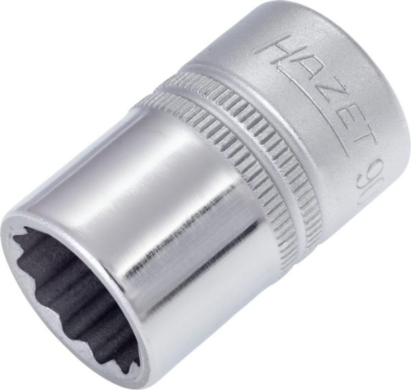 Hazet dopsleutelinzet, dubbel zeskant, hol vierkant 12,5 mm (1/2 inch), 16 mm, gekarteld, 900Z-16