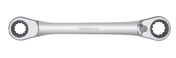 GEDORE rode dubbele ringratelsleutel 4 in 1, omschakelbaar, R/L. 10+13+17+19mm, 3300899