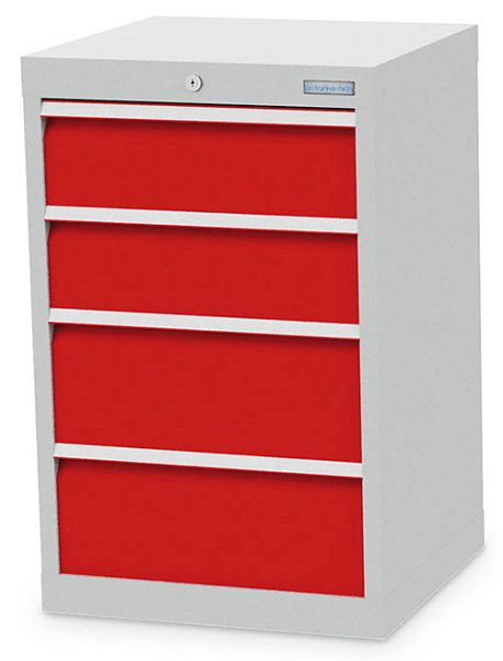 Bedrunka + Hirth ladekast, diepte 500 mm, R 18-16, aantal laden: 4, 530 x 500 x 819 mm, paneelhoogte in mm: 2x150, 2x200, 48.022-75