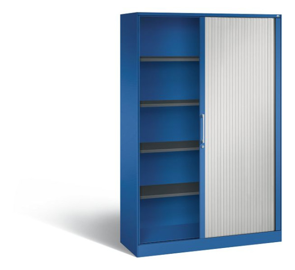 C+P rolluikkast Asisto, H1980xB1200xD435mm, kleur: gentiaanblauw/lichtgrijs, beugelgreep, 5 niveaus, 143001-000 S10097