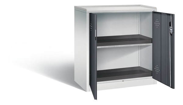 C+P klimaatkast Acurado, H1000xW930xD500mm, kleur: lichtgrijs/zwartgrijs, verzonken handgreep, 8821-316 S10078