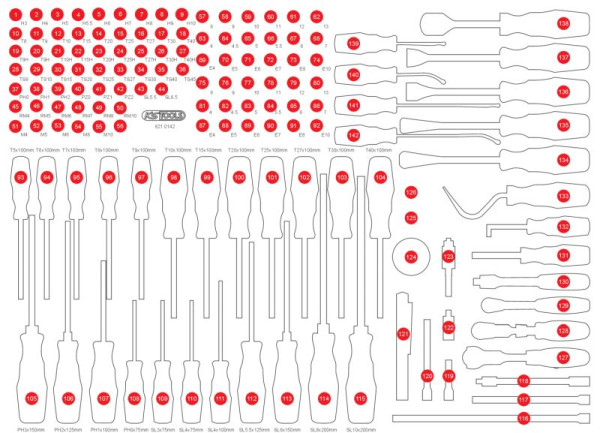 KS Tools Leeg schuiminzetstuk voor 821.0142, 821.0142-97