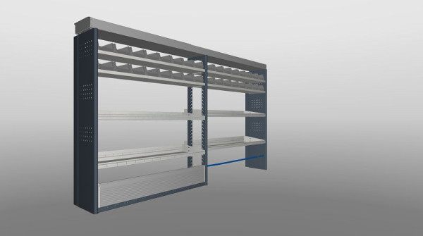 Plastipol-Scheu Profi-Line module voertuiginterieuroplossing 1710 x 2855 x 300/410 mm, PL 708