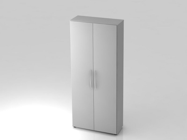 Hammerbacher kast 5OH 34, 6cm diepe beugelgreep grijs/grijs, 80x34,6x188 cm (BxDxH), V4100/5/5/BM