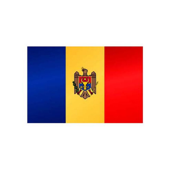 Stone HGS Moldavische landvlag, 150 x 250 cm (liggend formaat), met touw en lus, FlagTop 160 g/m², voor vlaggenmasten vanaf 8 m, zonder ajourzoom, 27239