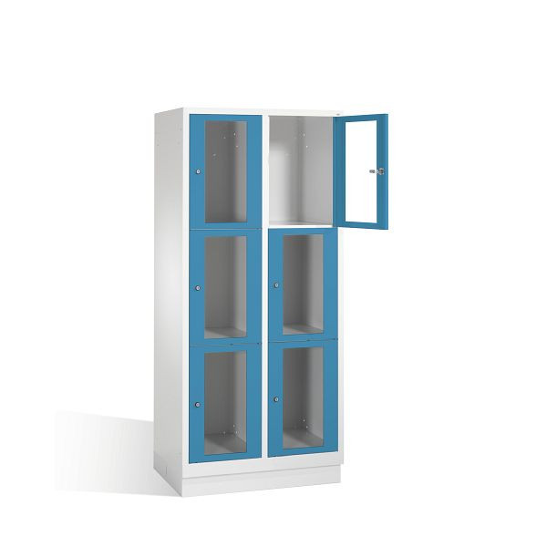 C+P lockerkast Classic, H1800xW810xD500mm, kleur: lichtgrijs / lichtblauw, 8020A223 S10003
