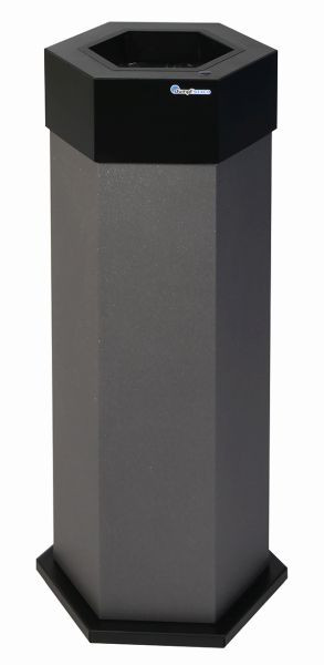 stumpff Sixco 1 slimme afvalbak, metallic grijs DB 703, 830x325x375 mm (HxBxD), 565-045-03
