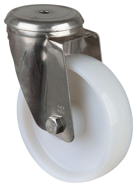 BS rollen RVS transportrol, wielbreedte 44 mm, wiel-Ø 150 mm, draagvermogen 200 kg, loopvlak/wiellichaam kunststof, glijlager, H101.A90.150