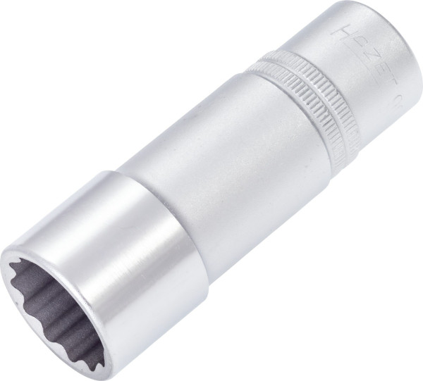Hazet dopsleutelinzet, dubbele zeskant, hol vierkant 12,5 mm (1/2 inch), 22 mm, lange uitvoering met karteling, 900TZ-22