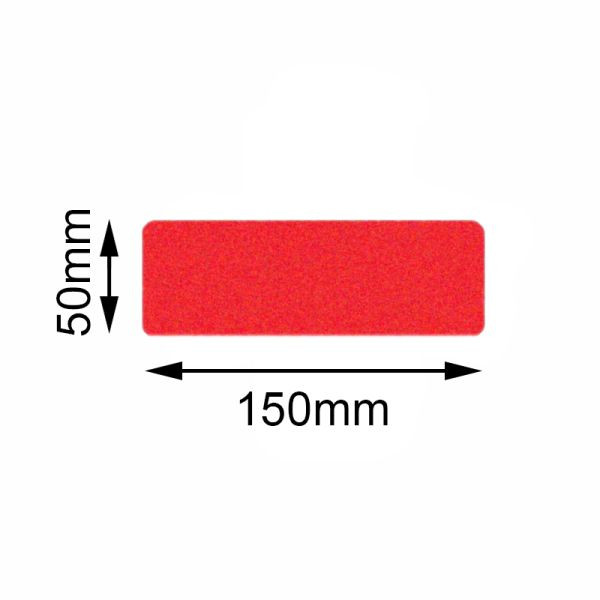 Mehlhose vloermarkering Safety rood rechthoek 50x150mm, VE: 10 stuks, KSRS1V10