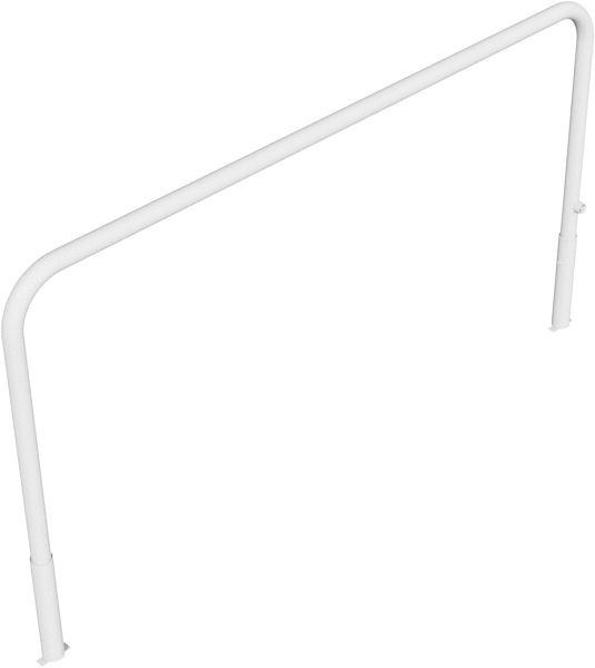 Schakedeflectorbalk Ø 60mm afneembaar en draaibaar met driehoekslot zonder kniebeugel, thermisch verzinkt, totale breedte: 2500 mm, 465_25F