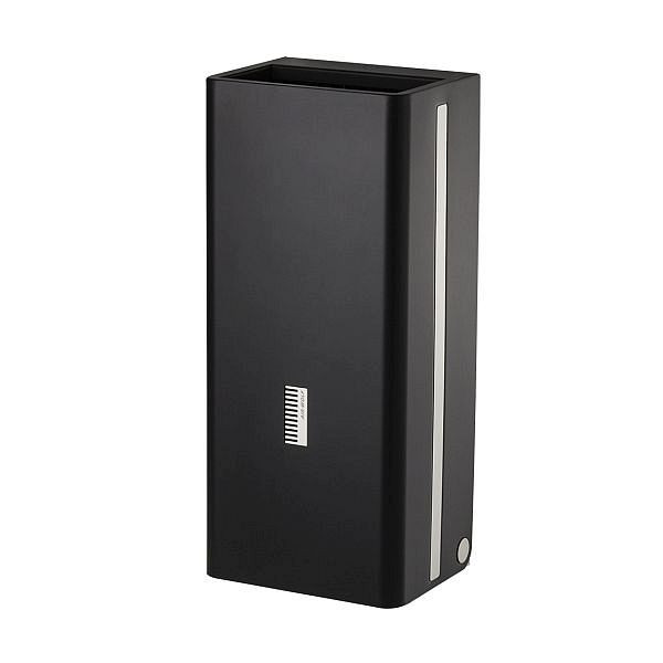 Air Wolf afvalbak met 30 liter inhoud, Lobo II serie, H x B x D: 600 x 265 x 204 mm, matzwart roestvrij staal, 40-720