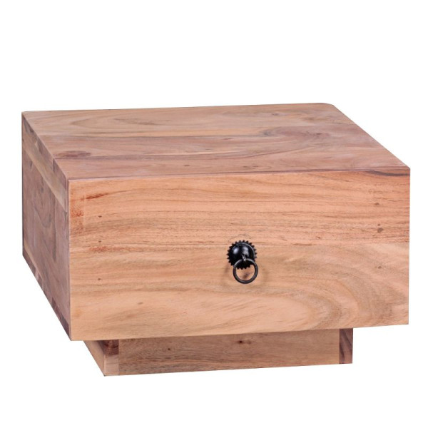 Wohnling Design nachtkastje MUMBAI massief acaciahout 40x40x25 cm met lade, WL1.758