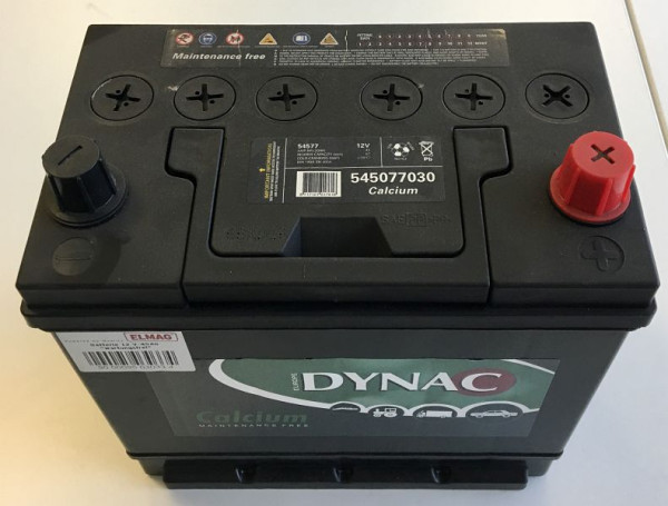 ELMAG accu 12 V-45Ah 'onderhoudsvrij' voor stroomgeneratoren, 9503033