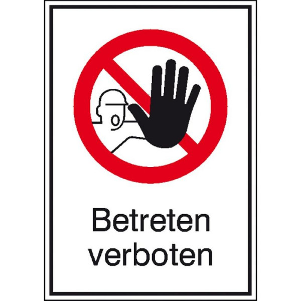 Stein HGS HGS combinatiebord, verboden toegang, 131x185mm/aluminium, reliëf, 11.1140