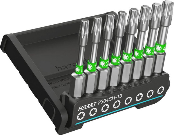 Hazet SmartHolder met 8 bits, lang, hexagon 6.3 (1/4 inch), intern TORX® profiel, T10 - T40, aantal gereedschappen: 8, 2304SH-13