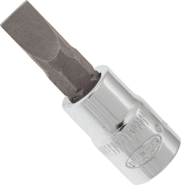 VIGOR schroevendraaierbit, hol vierkant 6,3 mm (1/4 inch), sleufprofiel, 1,2 x 6,5 mm, V2597N