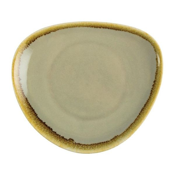 Olympia Kiln driehoekige borden Moss 16.5cm, VE: 6 stuks, GP472