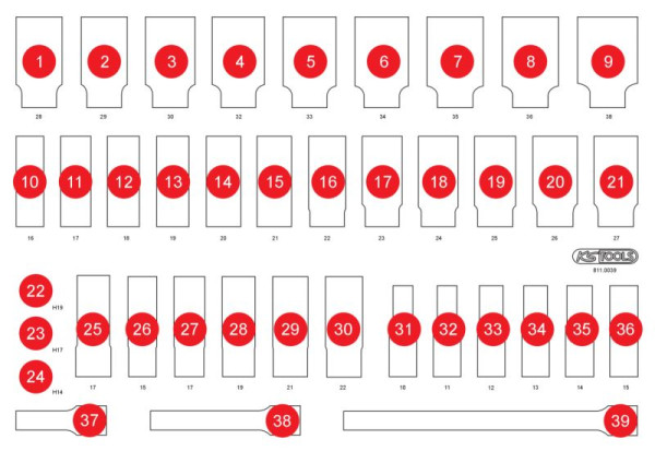 KS Tools Leeg schuiminzetstuk voor 811.0039, 811.0039-97