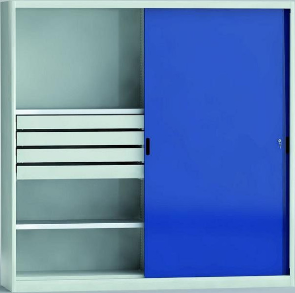 KLW schuifdeurkast, met tussenschot, 2000 x 2000 x 525 mm, 7SN-UL2000TB-20S4MRB