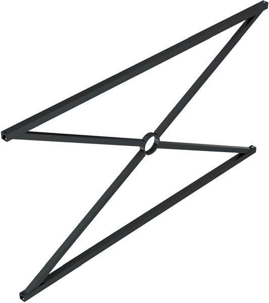 Schake stadshek - hekelement, vierkante buis 30x30/25x25mm, hartafstand 1500mm, thermisch verzinkt en gecoat in DB 703, 418_715B