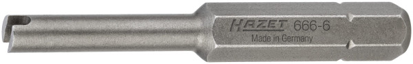 Hazet klepaandrijverbit, massief zeskant 6,3 (1/4 inch), 666-6