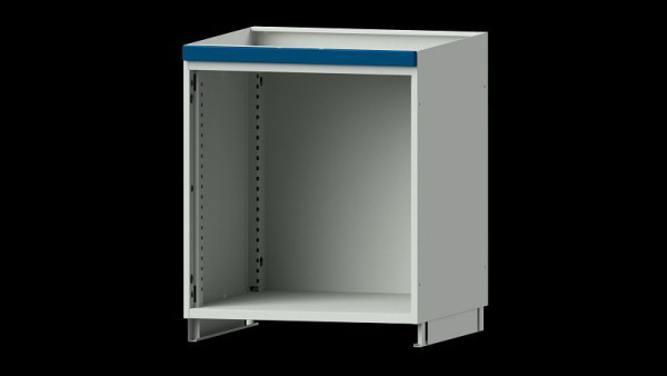 ANKE werkbanken bovenkast modulair kastsysteem, model 300, 715 x 720 x 800 mm, RAL 7035/5010, lege behuizing open, 631.090