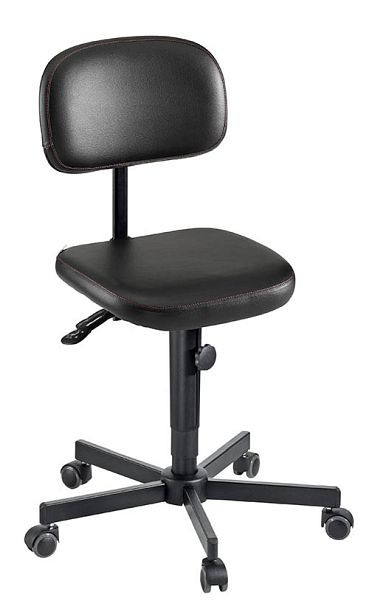 Bedrunka + Hirth industriële draaistoel met vloerglijders, zithoogte 540 - 660 mm, zitting: kunstleer zwart, 05.94.44