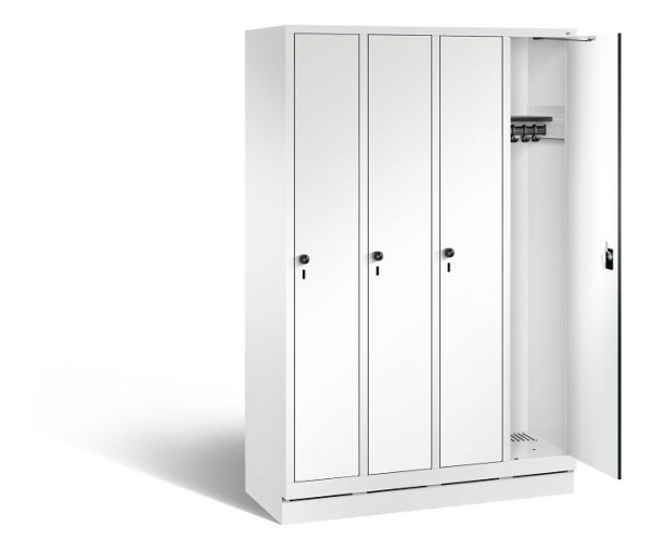 C+P garderobe Evolo, H1800xB1190xD500mm, kleur: verkeerswit / decor wit, 48020-40 S11089