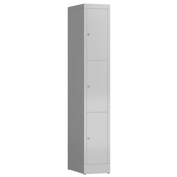 Lüllmann ClassiX lockerkast, 1 compartiment, 3 compartimenten, 1800 x 310 x 500 mm, lichtgrijs, X-520310